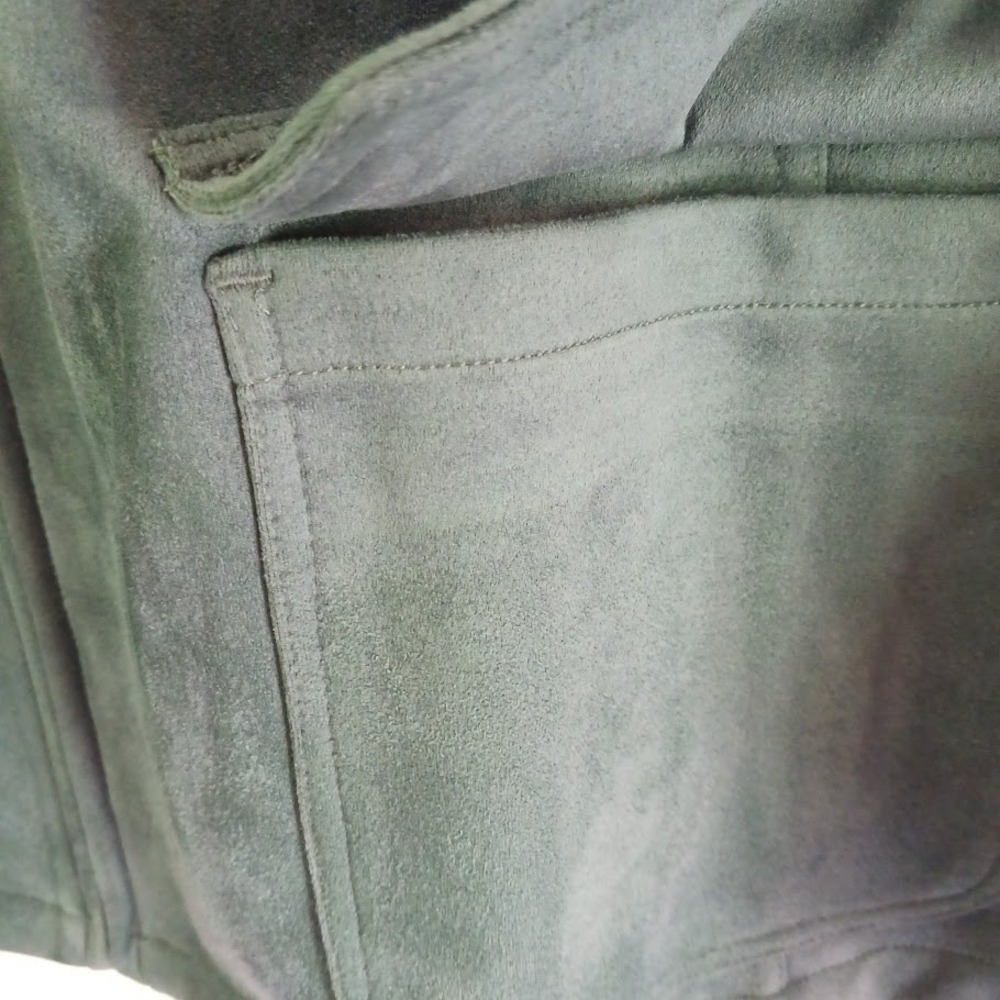Women's Microsuede Zip-Front Jacket, Appleseed's, size XL, Forest‎ Green - Picture 5 of 9